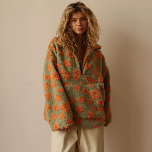 Lambskin Quarter Zip Pull-Over